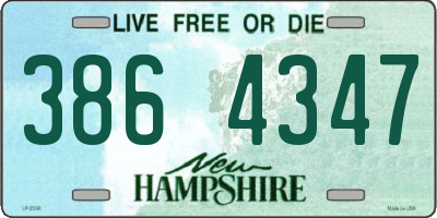 NH license plate 3864347
