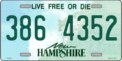 NH license plate 3864352