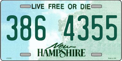 NH license plate 3864355