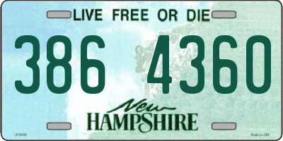 NH license plate 3864360