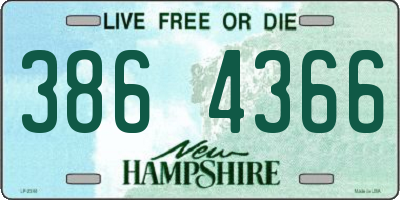 NH license plate 3864366
