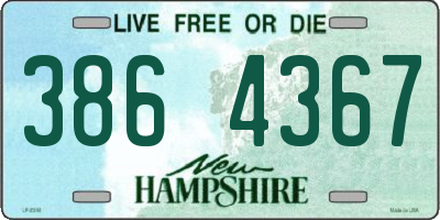 NH license plate 3864367