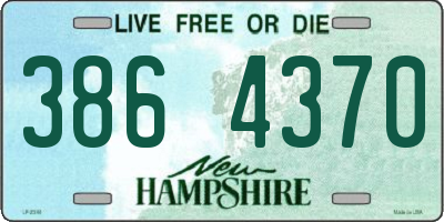 NH license plate 3864370
