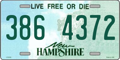 NH license plate 3864372