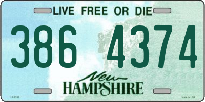 NH license plate 3864374