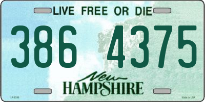 NH license plate 3864375