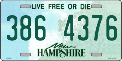 NH license plate 3864376