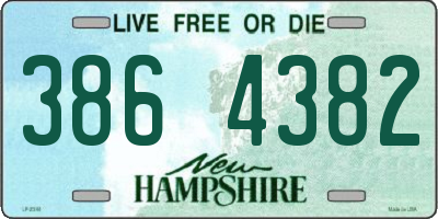 NH license plate 3864382