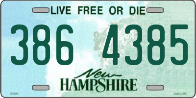 NH license plate 3864385