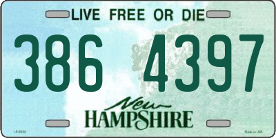 NH license plate 3864397