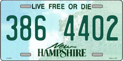 NH license plate 3864402