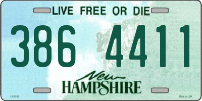 NH license plate 3864411