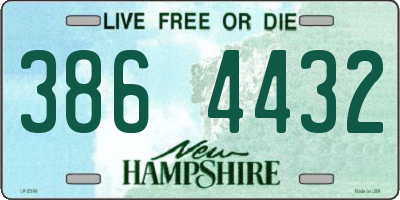 NH license plate 3864432