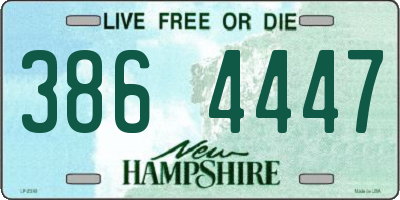 NH license plate 3864447