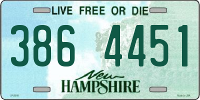 NH license plate 3864451