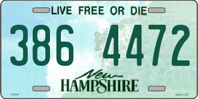 NH license plate 3864472