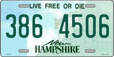 NH license plate 3864506