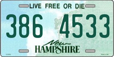 NH license plate 3864533