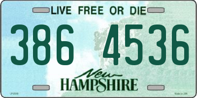 NH license plate 3864536
