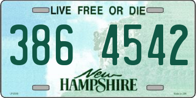 NH license plate 3864542