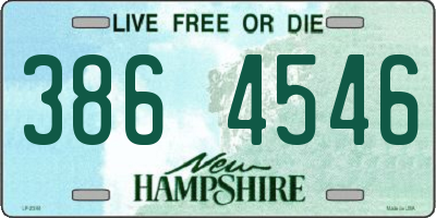 NH license plate 3864546