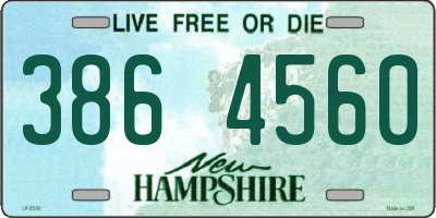 NH license plate 3864560