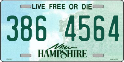 NH license plate 3864564