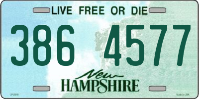 NH license plate 3864577
