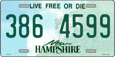 NH license plate 3864599