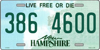 NH license plate 3864600