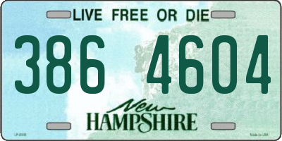 NH license plate 3864604
