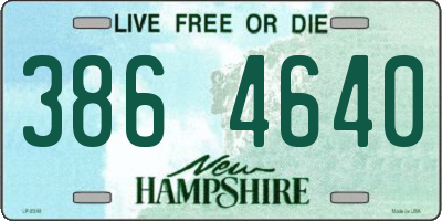 NH license plate 3864640