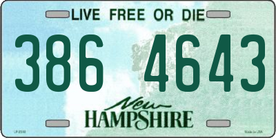 NH license plate 3864643