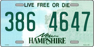 NH license plate 3864647