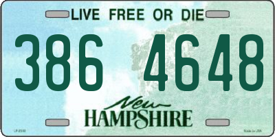 NH license plate 3864648