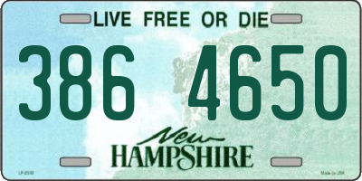 NH license plate 3864650