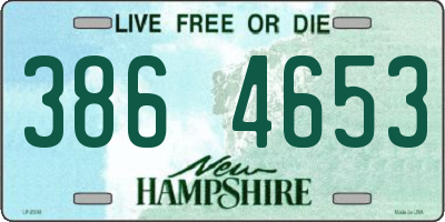 NH license plate 3864653