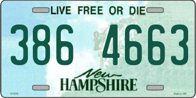 NH license plate 3864663