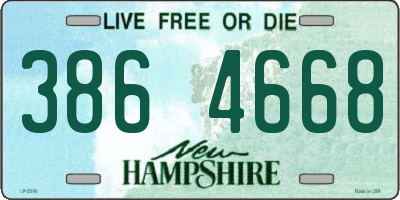 NH license plate 3864668