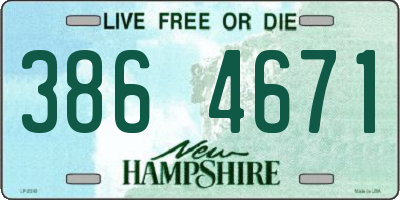 NH license plate 3864671