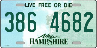 NH license plate 3864682