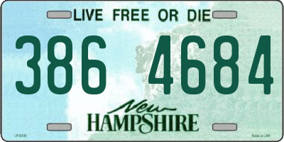 NH license plate 3864684