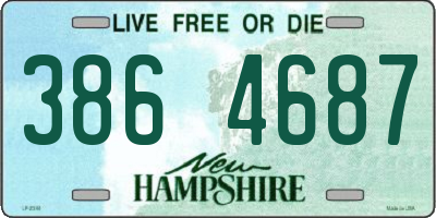 NH license plate 3864687