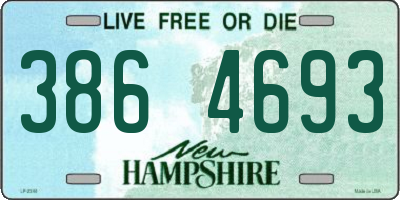 NH license plate 3864693