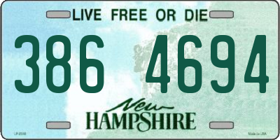 NH license plate 3864694