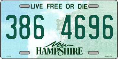 NH license plate 3864696