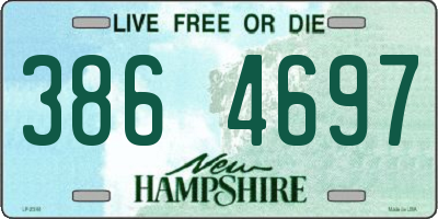 NH license plate 3864697