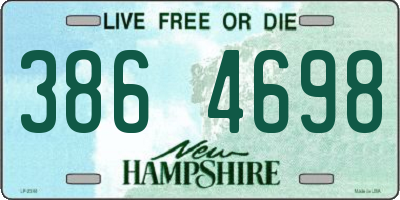 NH license plate 3864698