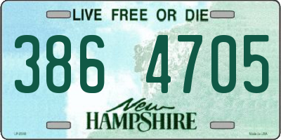 NH license plate 3864705