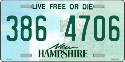 NH license plate 3864706